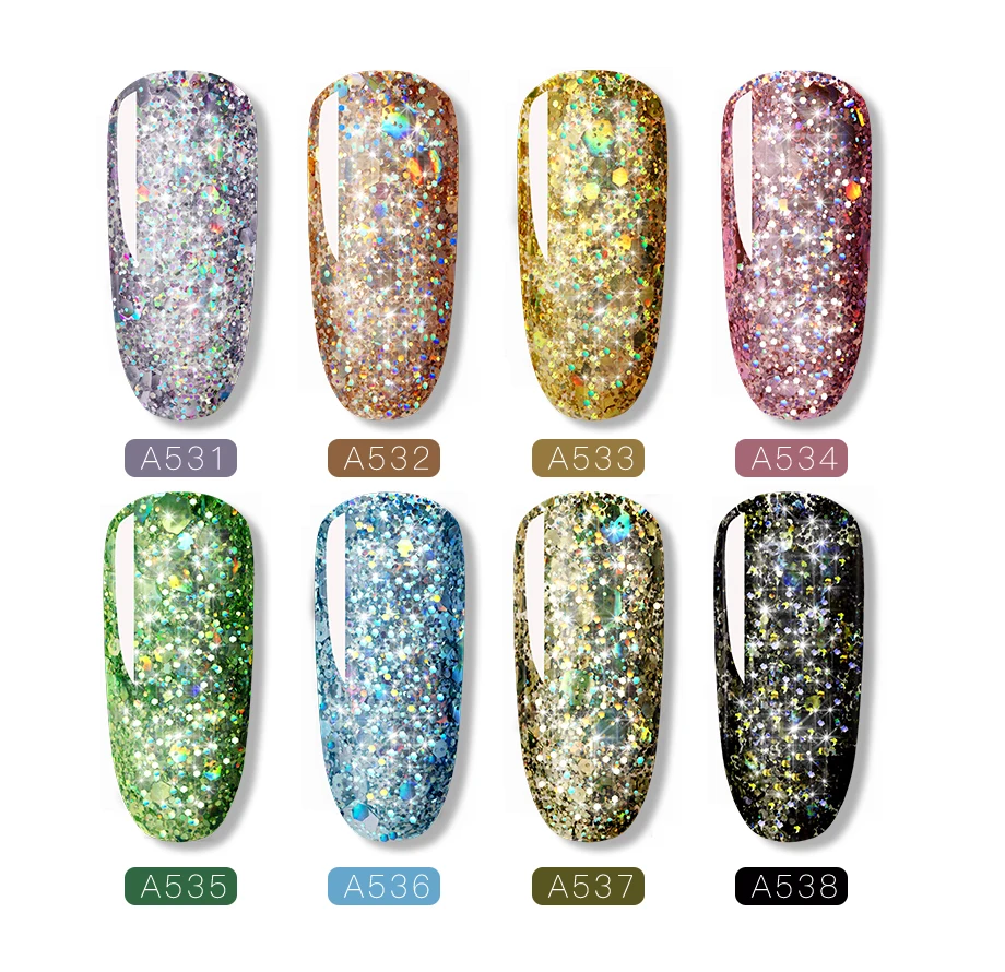 ROSALIND 5ML Блестящий бриллиант втирка для ногтей гель лак для ногтей все для маникюра гель лак с блестками маникюр