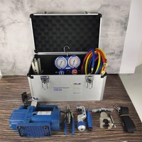 vtb 5a refrigeration repair tool set with aluminum alloy box refrigeration toolbox set flare device vacuum pump