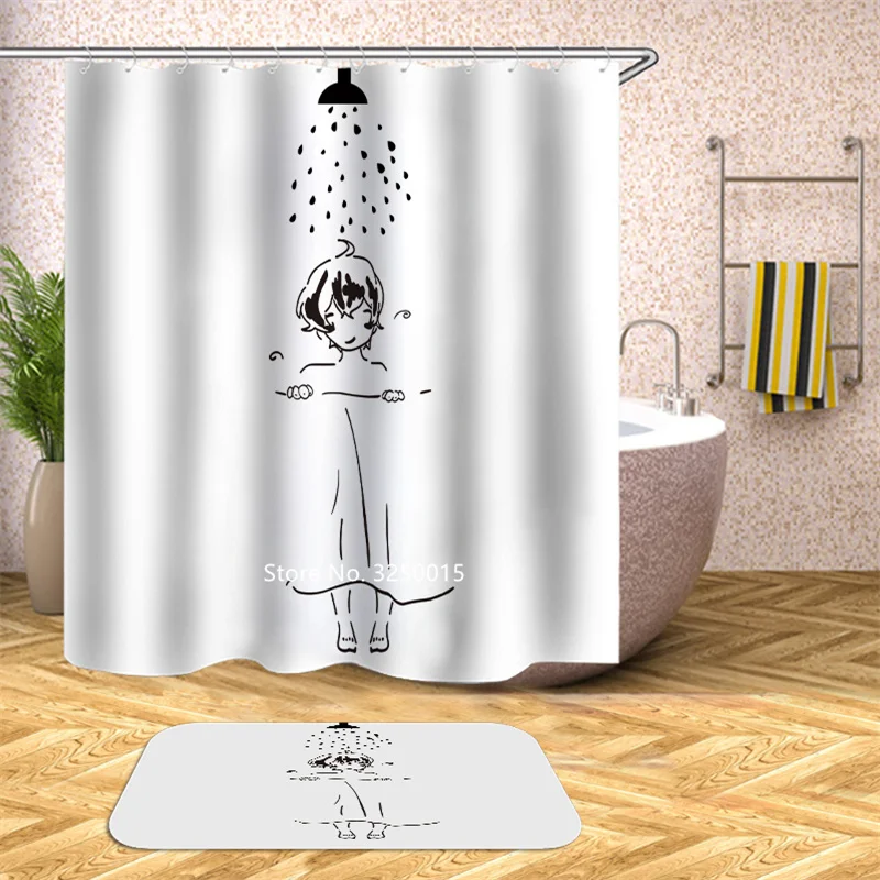 Черно-белые клавиши для пианино садовые цветы зеленые листья занавеска душа