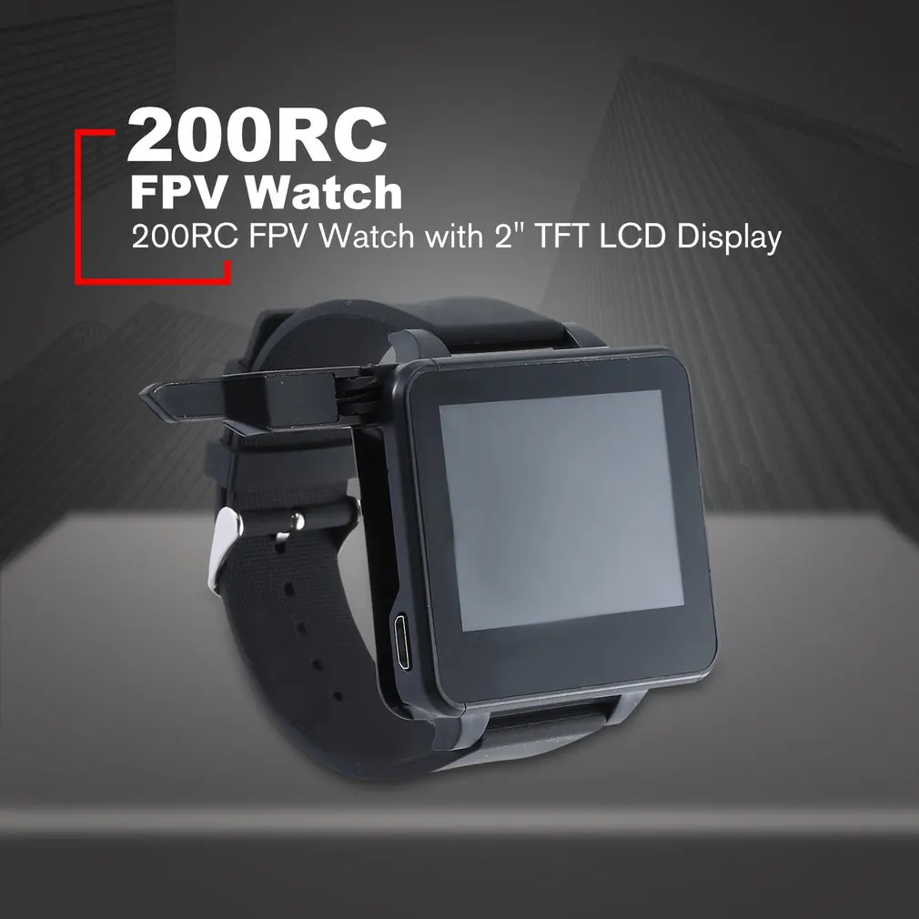 200RC FPV часы с OSD 48CH/5,8 ГГц автоматический поиск HD " TFT ЖК-дисплей монитор беспроводной приемник для DIY радиоуправляемая беспилотная камера
