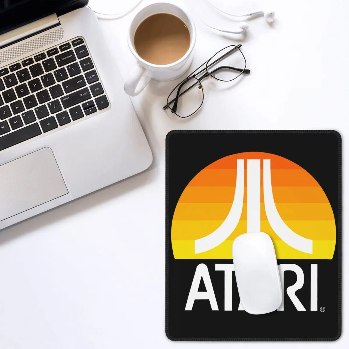 

Atari Logo Vintage Mouse Pad Atari Arcade Enthusiasts Atari Games Non-Slip Desk Mat Pads Rubber Computer Keyboard Desk Pad