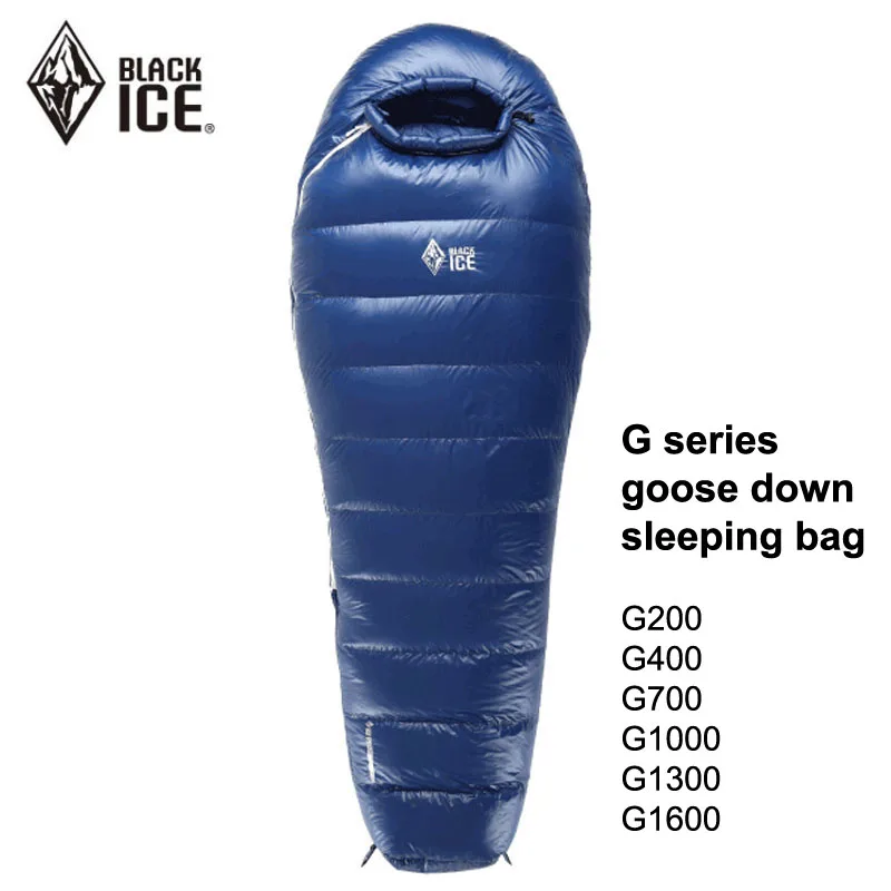 

Black Ice Upgrade G Series Single Splice-able Light Outdoor Mummy Waterproof Goose Down Sleeping Bag