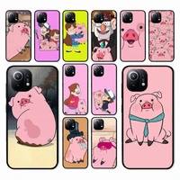 cartoon pig phone case for xiaomi mi note 10 pro 8 lite 9 se 10t 6x 6 5x 5 f1 mix 2s max 2 3 cover