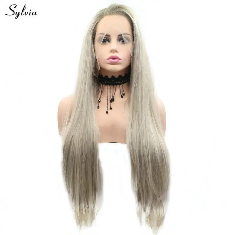 Sylvia блонд новинка шелковистые прямые длинные Сменные женские волосы
