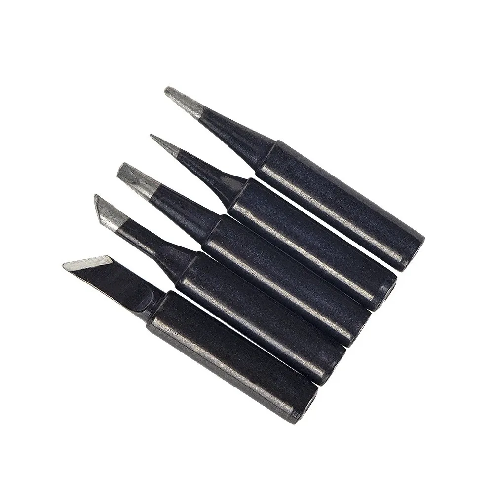 

5pcs 900M-T Black Soldering Iron Tips Lead-Free Welding Solder Rework Tools Soldering Station Solder Iron Welding Tip Head Top
