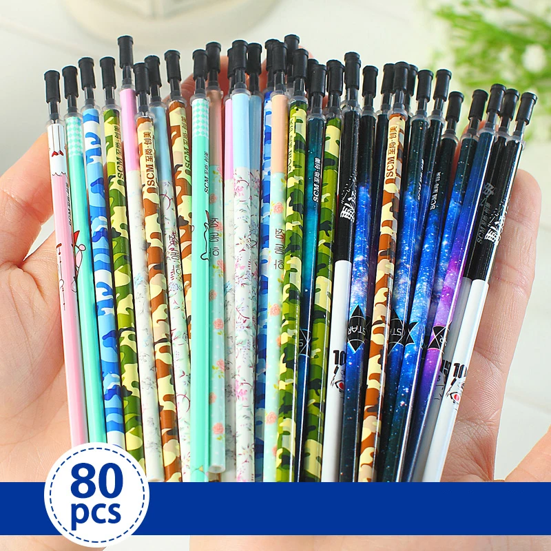 Гелевая ручка для заправки 80 шт./лот SCM Корея креативные милые цветные черные