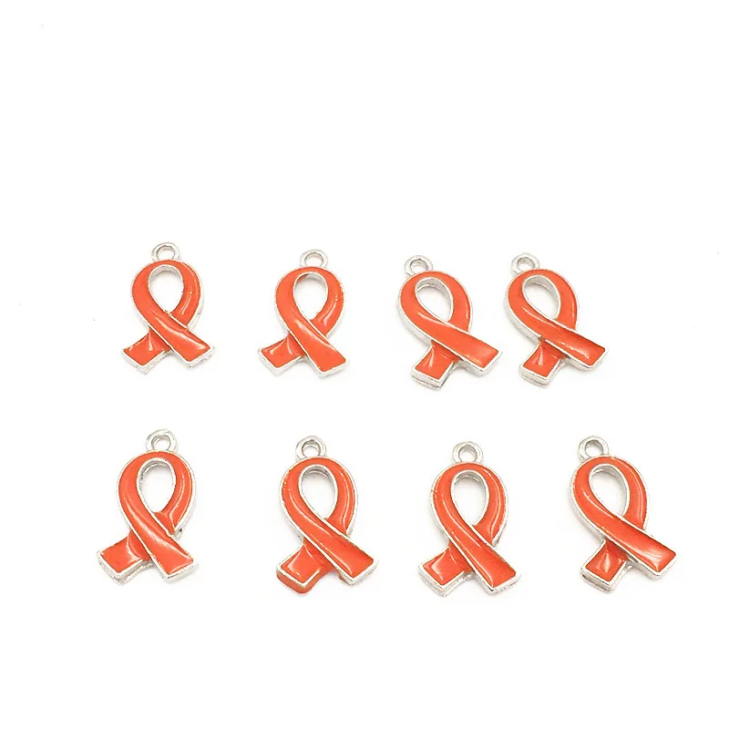 5 шт./лот металлическая лента с изображением рака молочной железы подвеска эмалью