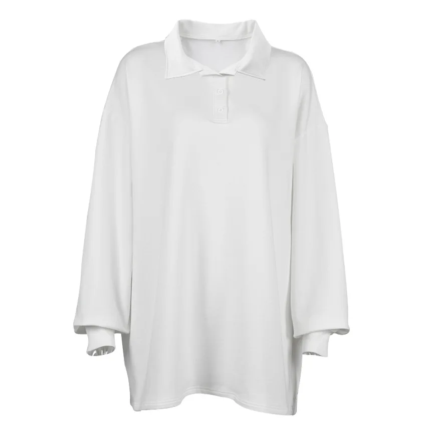 

Sweetown Solid White Casual Oversize Sweatshirts For Women Autumn Fashion Long Sleeve Outfits Pullover Sweatshirts Streetwear