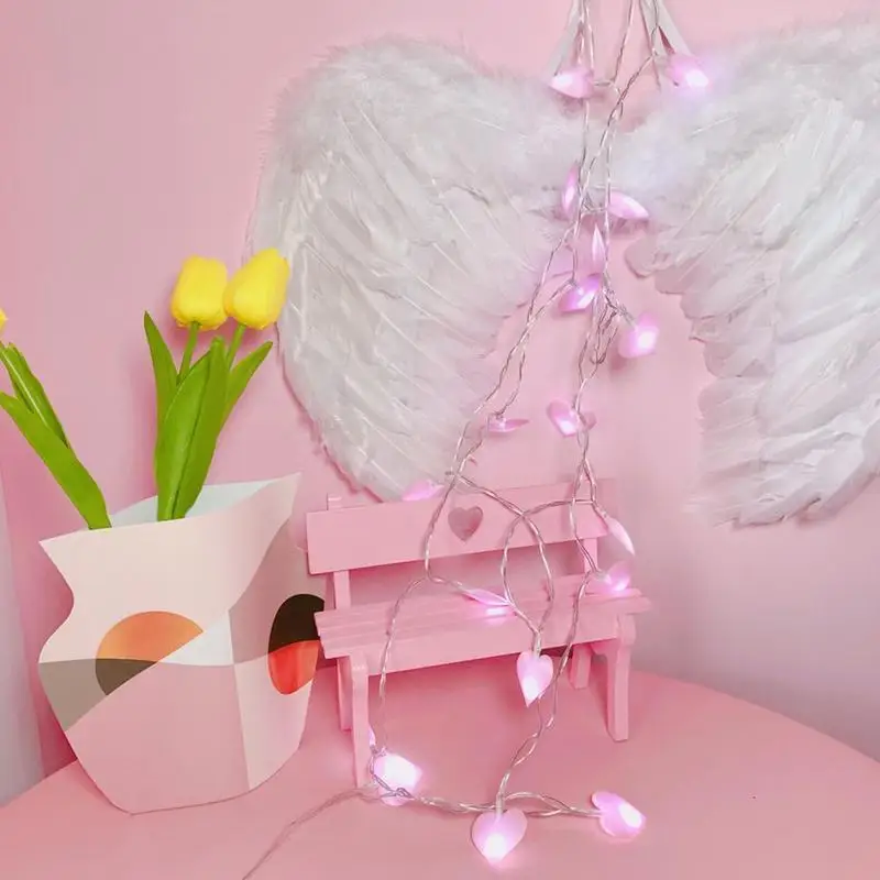 

10 leds 20 leds Love Heart Wedding LED Fairy String Party Event Lighting Garden Romantic Garland Lantern Lights Wedding Q2L4