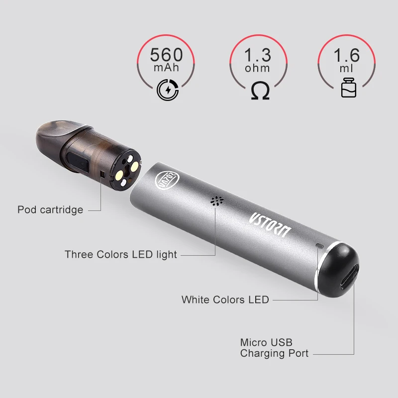 Оригинальный Vapor Storm Ares Pod Kit 560 мАч батарея с регулируемым напряжением 1 6 мл пустой