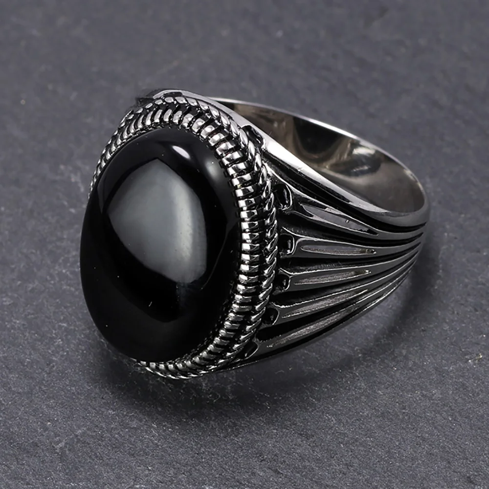 Настоящее чистое 925 пробы Серебряная Турецкая кольца для Для мужчин полые ретро с