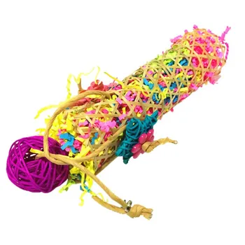 Bird Toy Parrot Shredder Foraging Assorted Bird Chewing Rack Toys for Hanging Cage Pet Molar Pastime Parrot Interactive Toy 1