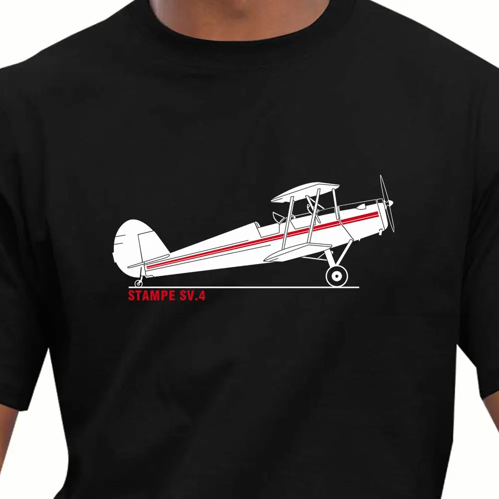 

Hot Sale 100% Cotton Aeroclassic Stampe SV4 T-Shirt Summer Style Tee Shirt