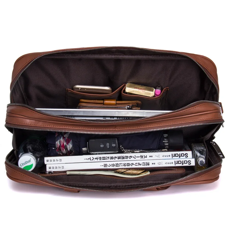 

Men's Business Briefcase Leather Shoulder Bag Casual Handbags