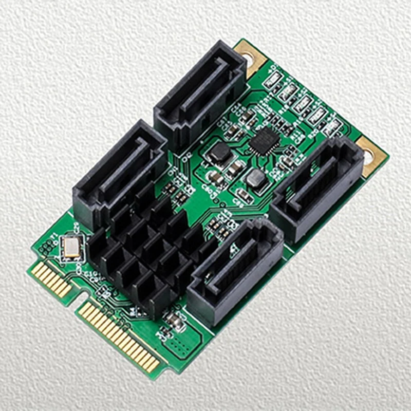 4 порта SATA III 6G Mini PCI Express Marvel 88SE9215 карта контроллера SATA3.0 Pci Ssd адаптер | Компьютеры и