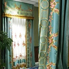 Шторы с вышивкой в европейском и французском стиле, корейские фланелевые занавески для гостиной, спальни, Высококлассные шторы на окна с высокой талией