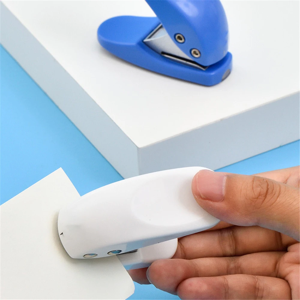 

6mm Mini Hole Punch Portable Manual Puncher Labor Saving Paper Cutter School Office Supplies DIY Craft Tools Desk Set