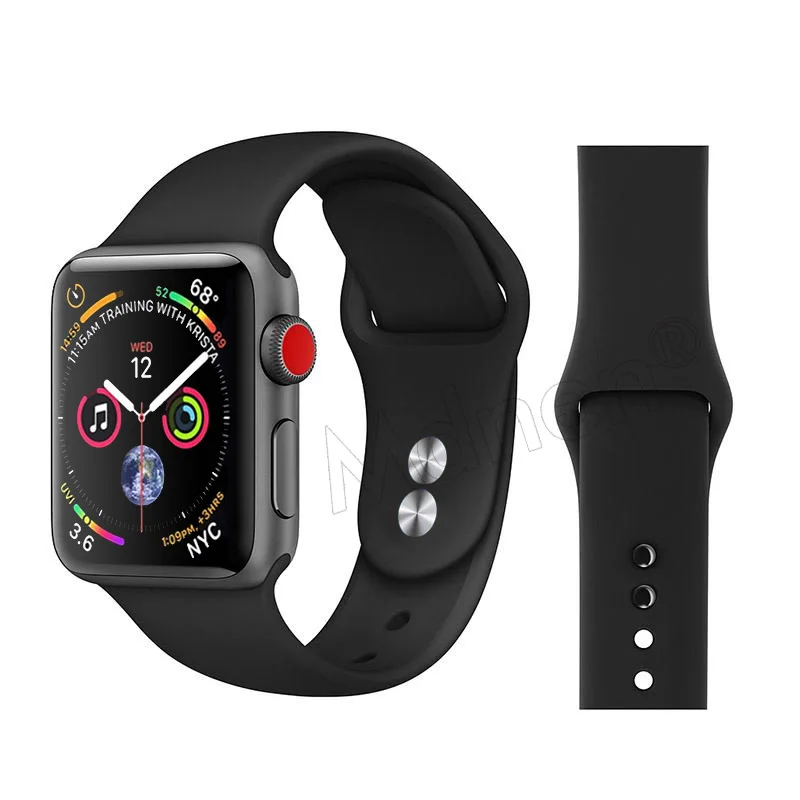 Силиконовый ремешок-петля для Apple Watch 42 мм 38 мм Iwatch 5 4 3 2 1 браслет с магнитной пряжкой