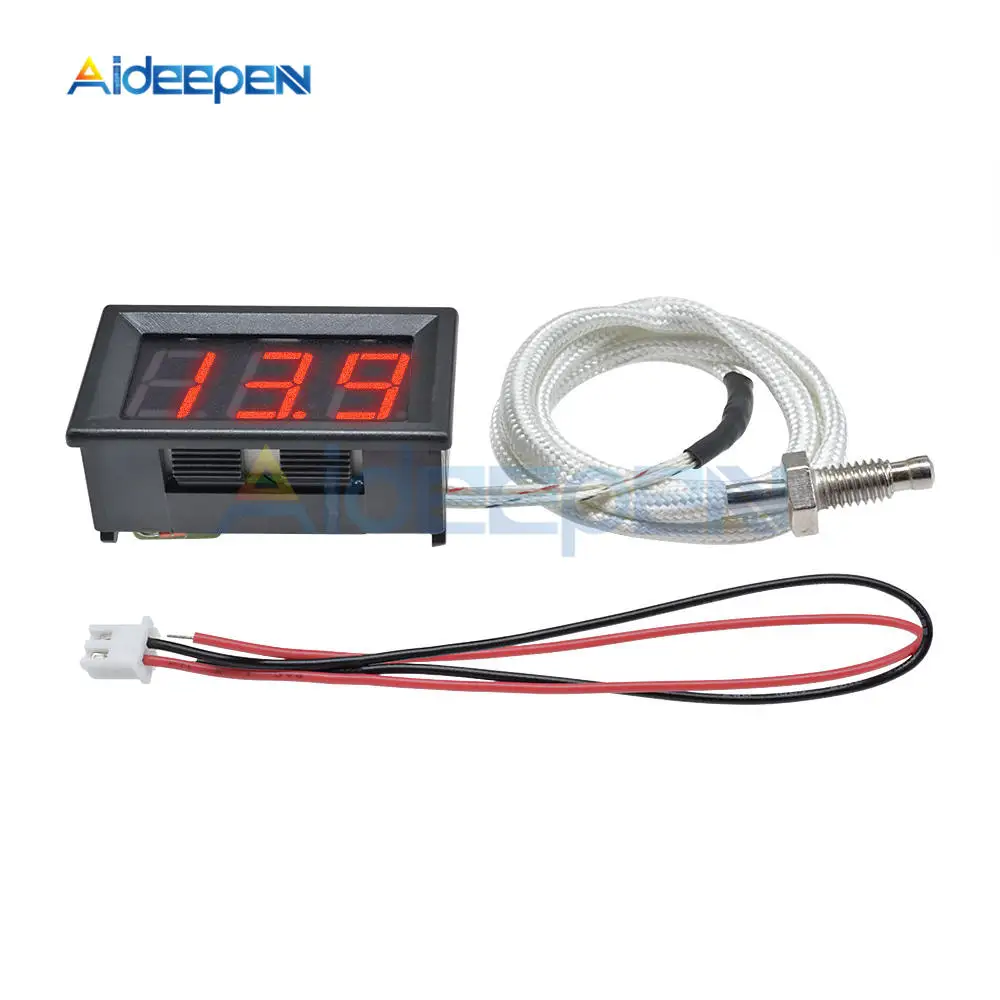 XH-B310 цифровой термометр 12V Контроль температуры метр k-типа M6 измерительный прибор для термопары-30~ 800C термограф красный светодиодный Дисплей