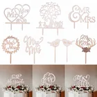 Свадебный Деревянный Торт в смешанном стиле MRS Letter, Topper для свадьбы, помолвки, вечерние украшения для торта, флага, 7z