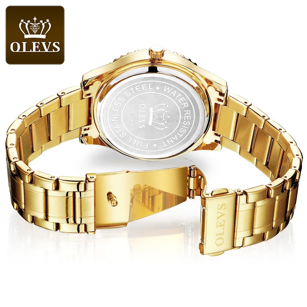 OLEVS мужские Кварцевые водонепроницаемые часы Удобные складные с пряжкой