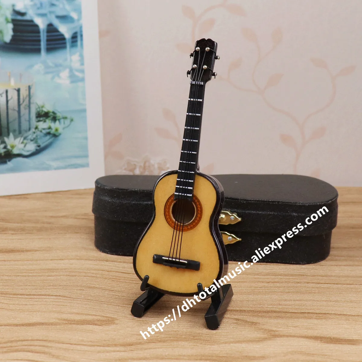 Миниатюрная модель Ukelele Деревянный мини музыкальный инструмент коллекция