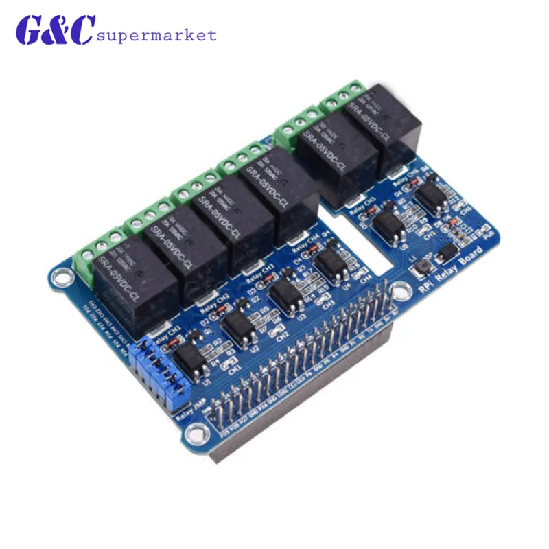 4/6 канальный RPi релейный модуль Плата расширения для Raspberry Pi 3 2 A + B 2B 3B US |