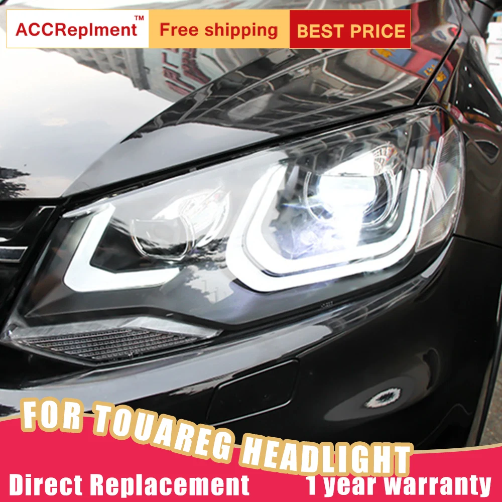 2 шт. светодиодный ные фары для VW Touareg 2011-2014 Автомобильные ангельские глазки