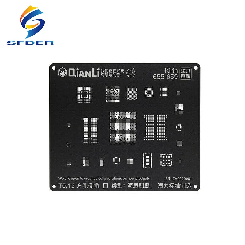 QIANLI IBlack 3D BGA Reballing Stencil For SDM660 SDM636 MTK 6582 Kirin 655 659 MSM8996 EMMC Phone Repair Tools | Инструменты
