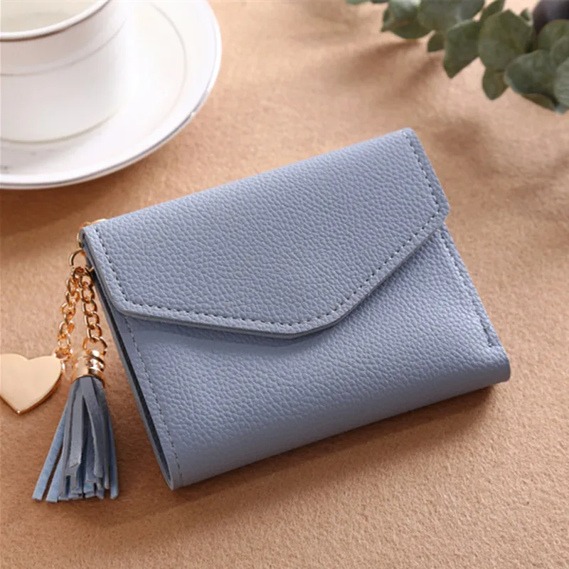 230ShortWallet-4 Модный длинный кошелек, женские кошельки с кисточками, кошелек для монет, держатель для карт, женские кошельки, высокое качество, клатч, сумка для денег, кожаный кошелек - Цвет: 230ShortWallet-4