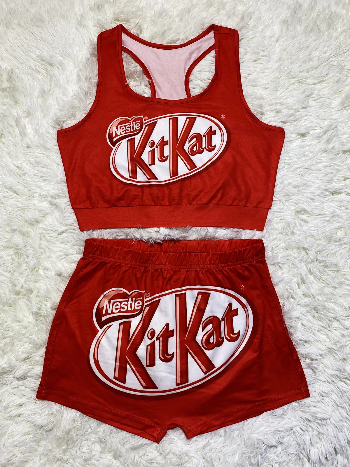 Женский костюм из двух предметов для фитнеса летний пляжный чирлидеров