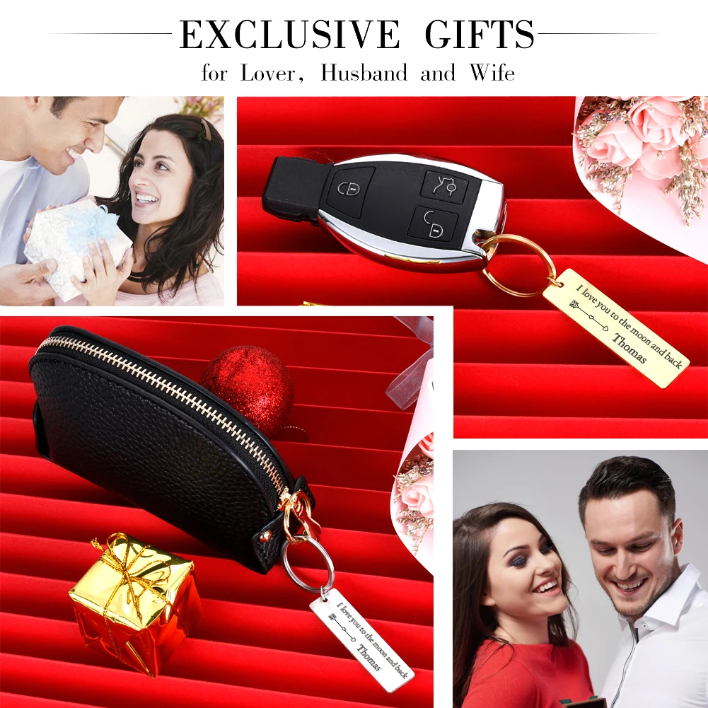 

Personalized Name keychain Couple Gift Man Women Jewelry Lovers Keying Family Car Keys Chains Boy Girlfriend Gifts Bag Pendant