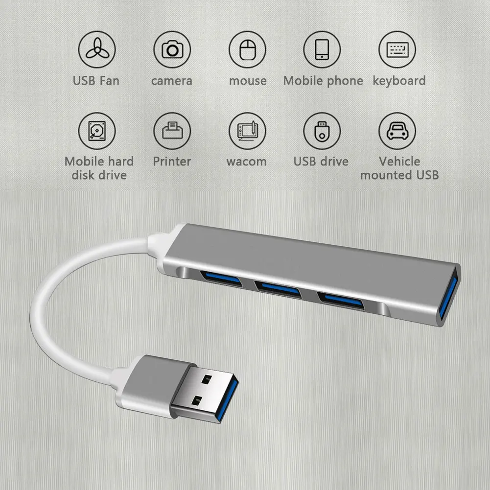 

USB C HUB 3.0 Type-C Adapter 5 Gbps Multi 4 Ports Splitter Port USB Type C Dock for iPad Pro Macbook Pro Computer