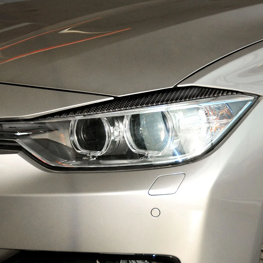 

1 Pair Carbon Fiber Headlight Eyelid Eyebrow Headlight Trim Eyelids Stickers for BMW F30 3 Series 2013-2015 Accessories