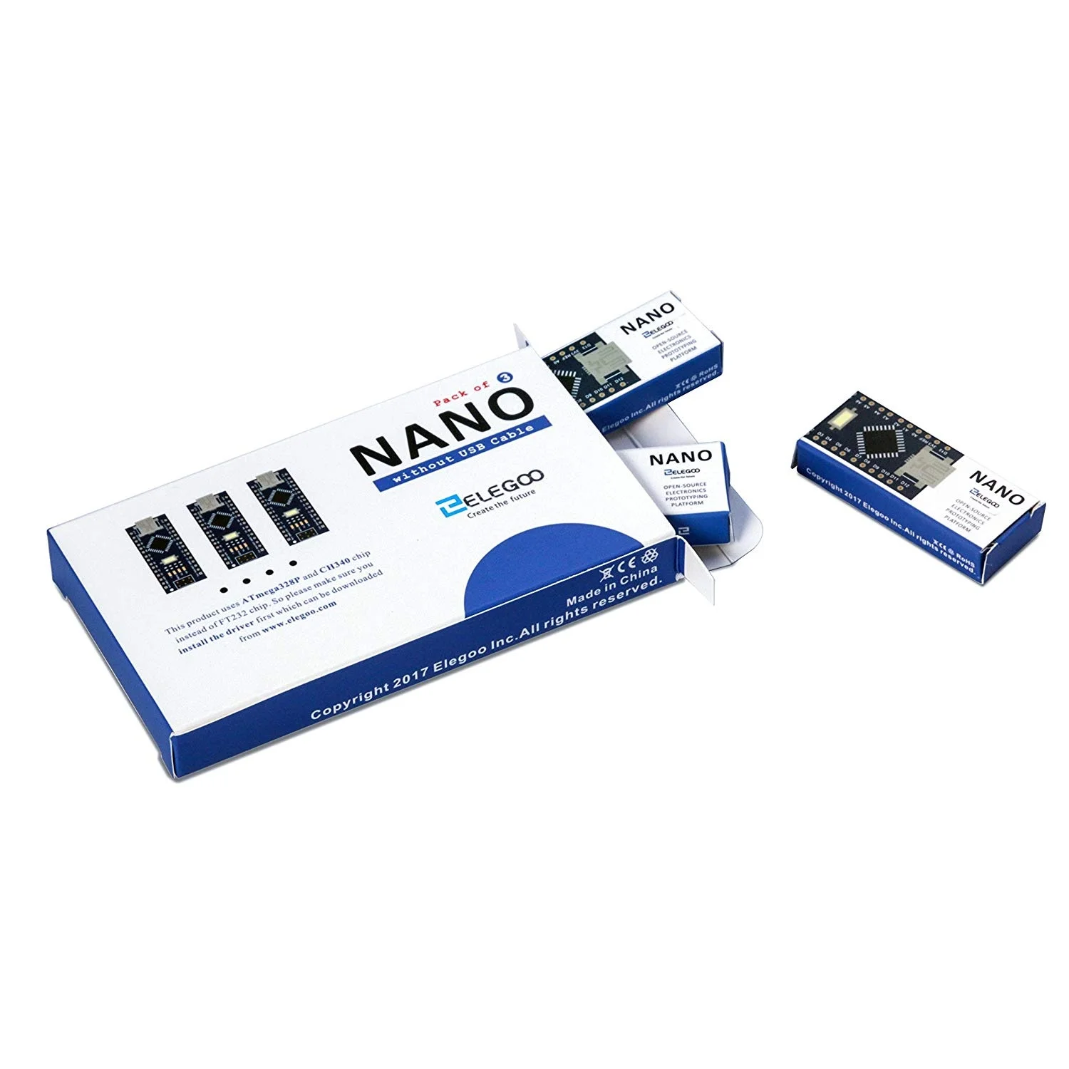 Плата Nano CH340/ATmega328P без USB-кабеля совместимая с Arduino V3.0 1/3 шт. | Инструменты