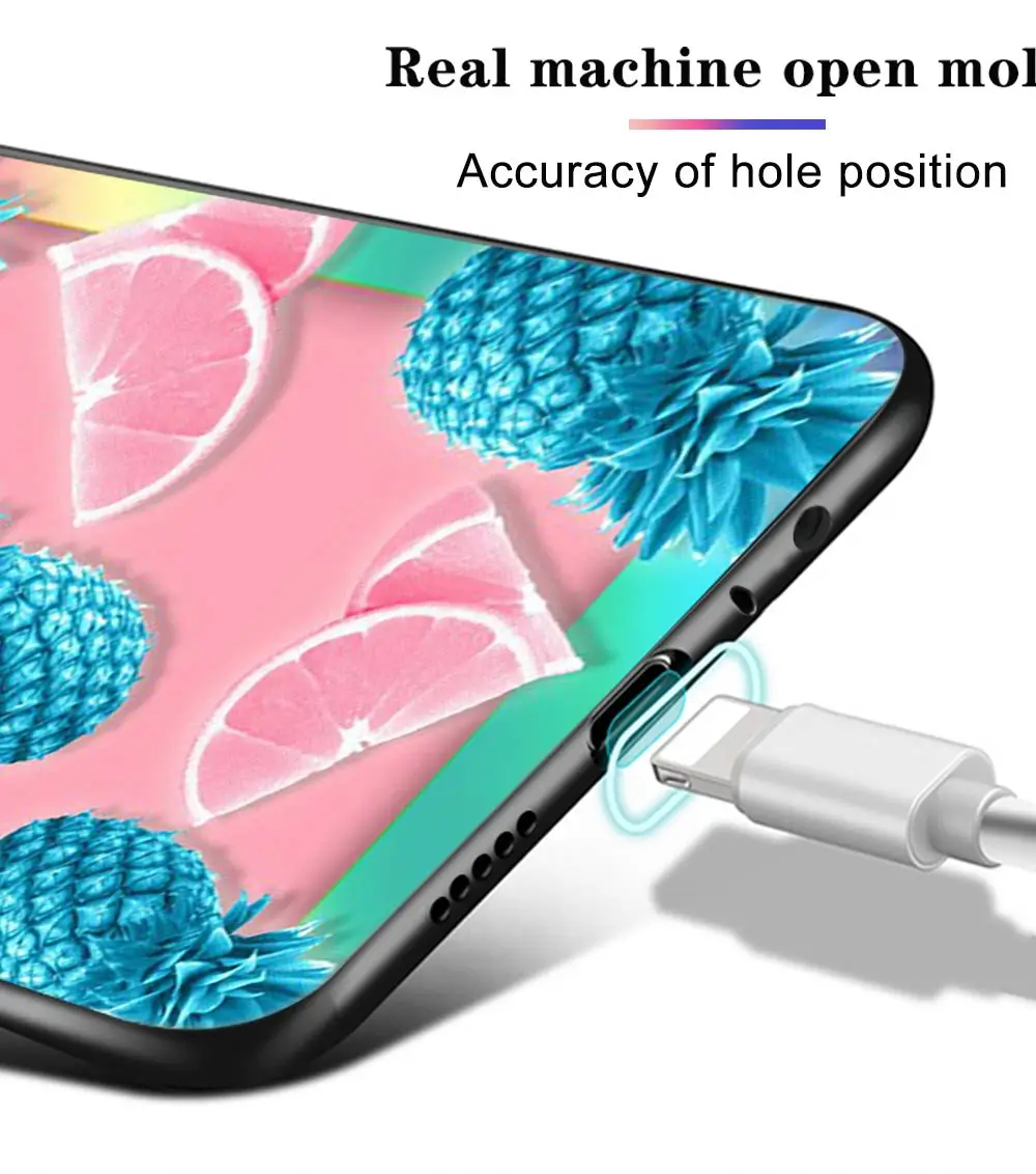

Funny Fruit Case For Xiaomi Redmi Note 9 8 7 10X 8T 6 Pro Mi Note 10 9 8 9T Pro SE A3 A2 Lite F1 Phone Cases Black Cover Coque