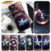 avengers shield marvel for samsung galaxy a90 a80 a70 a60 a50 m60 m40 a20e a2core a10s a10e silicon soft black phone case