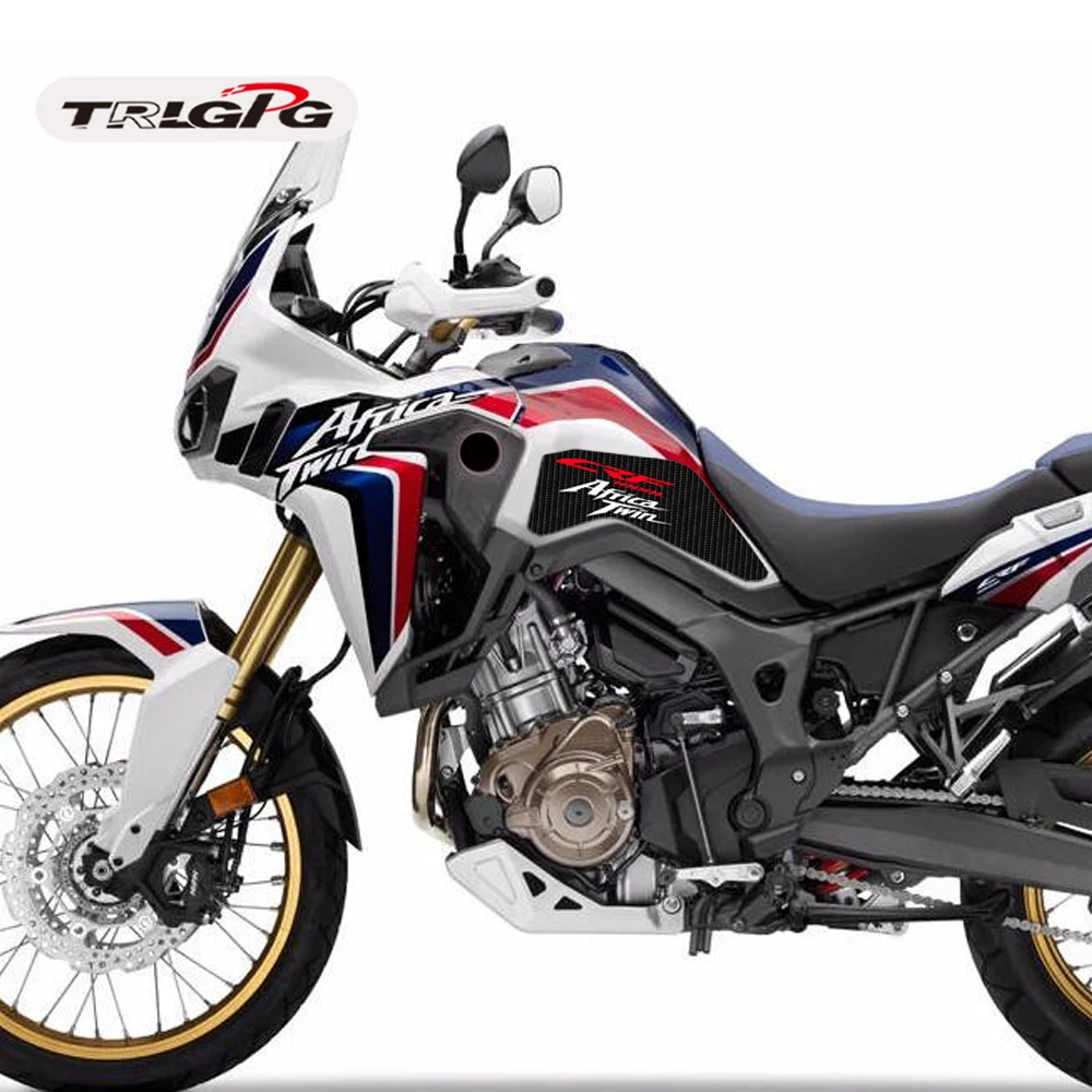 

Fiber texture Motorcycle Fuel Tank Pad Cap Decals Gas Cap Sticker For For Honda CRF1000L Africa Twin 2016-2019 2018 2017