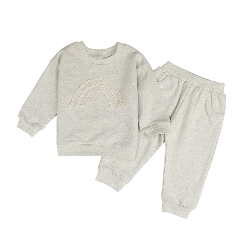 

New Winter Autumn Baby Boys Sweatshirts + Sport Pants 2 Pcs Girls Toddler Fashion Clothes Sets