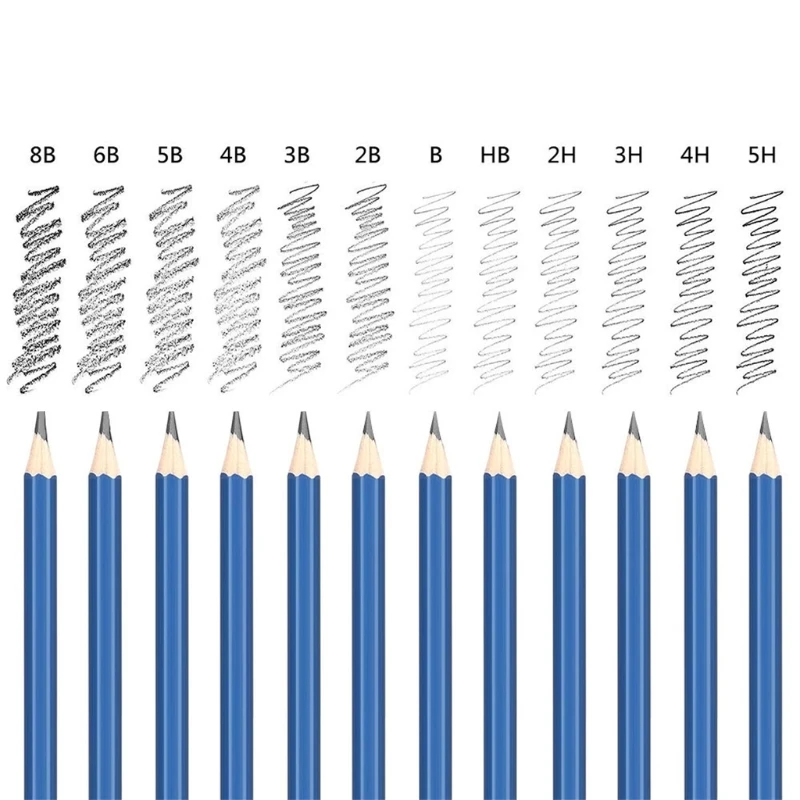 

G92E 51/52/53Pcs Drawing Sketch Pencils Set Charcoal Pencil Eraser Art Craft Painting Sketching Kit for student Artist Beginners