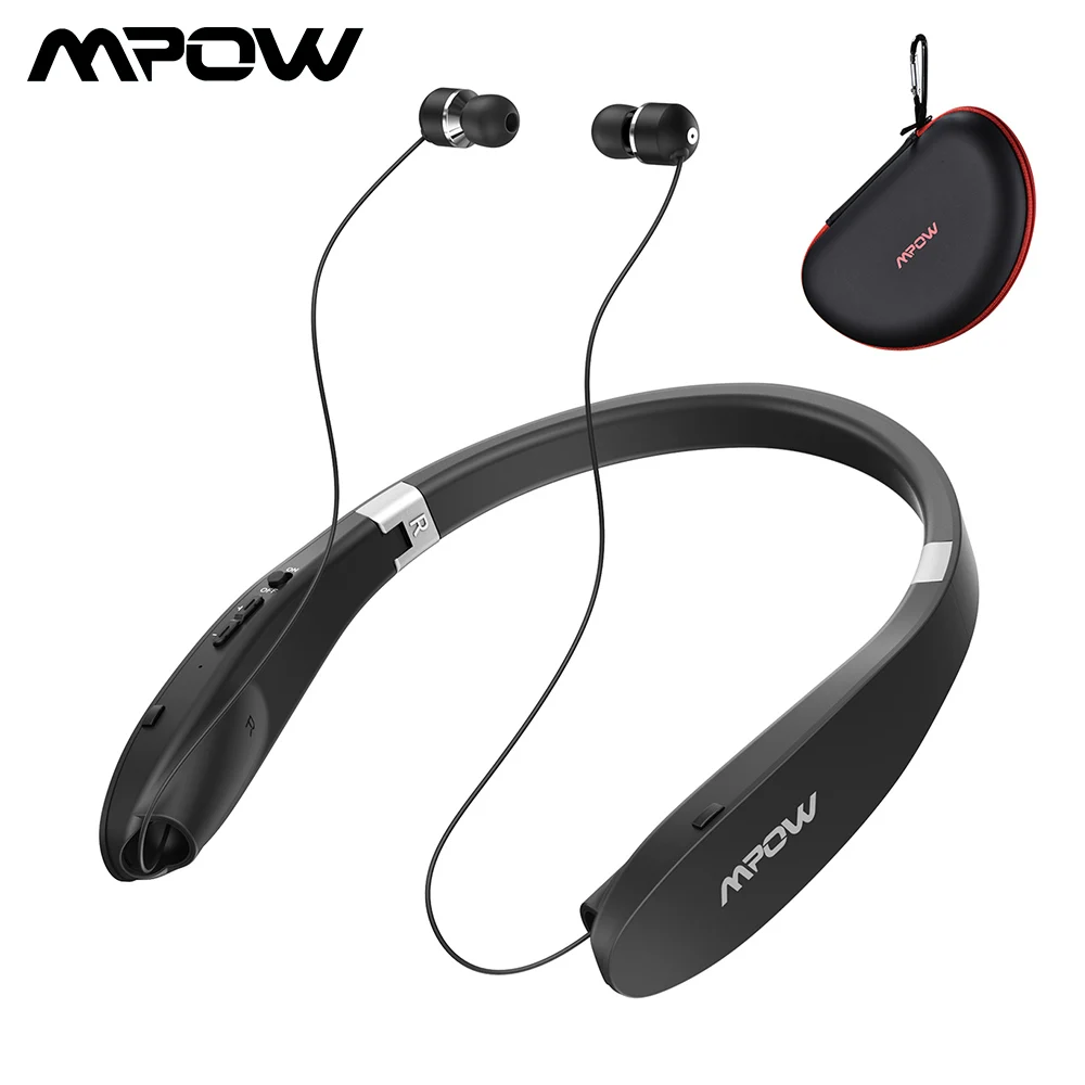 Беспроводные наушники Mpow Wings Bluetooth с шумоподавлением и микрофоном выдвижной