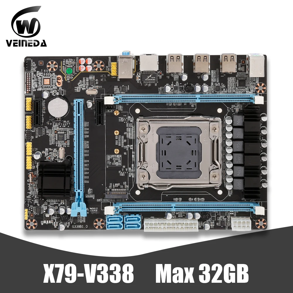 Материнская плата VEINEAD X79 V338 LGA2011 ddr3 ATX USB2.0 SATA2.0 PCI E Gaming xeon2011 материнская с