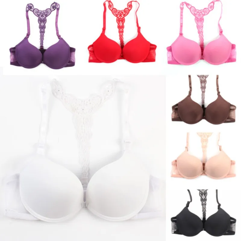 Женский бюстгальтер с застежкой спереди сексуальное кружевное нижнее белье
