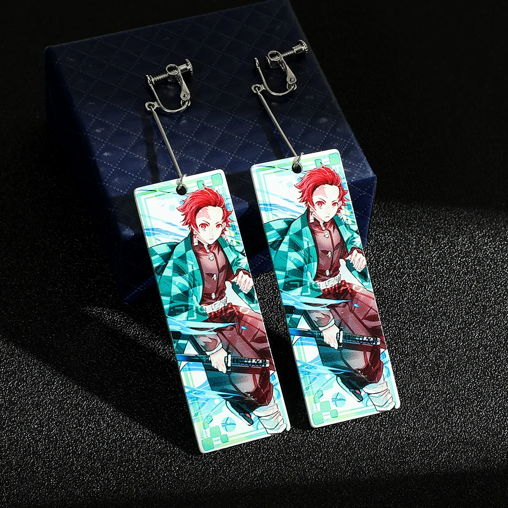 Серьги-клипсы с аниме рассекающий демонов ювелирные украшения для косплея