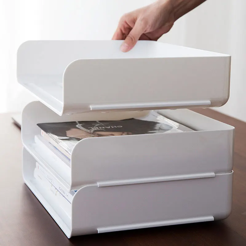 Горячая Распродажа Стекируемый Настольный ящик для хранения косметики офисные