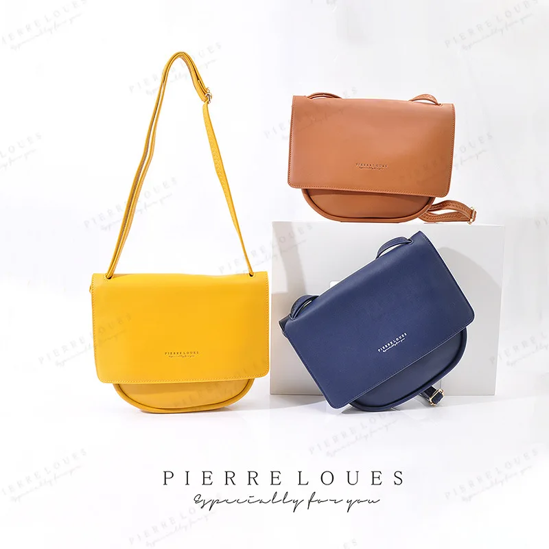 

YIZHONG Solid Leather Purses and Handbags Luxury Designer Fresh Large Capacity Satchels for Daily Female Casual Shoulder Bag