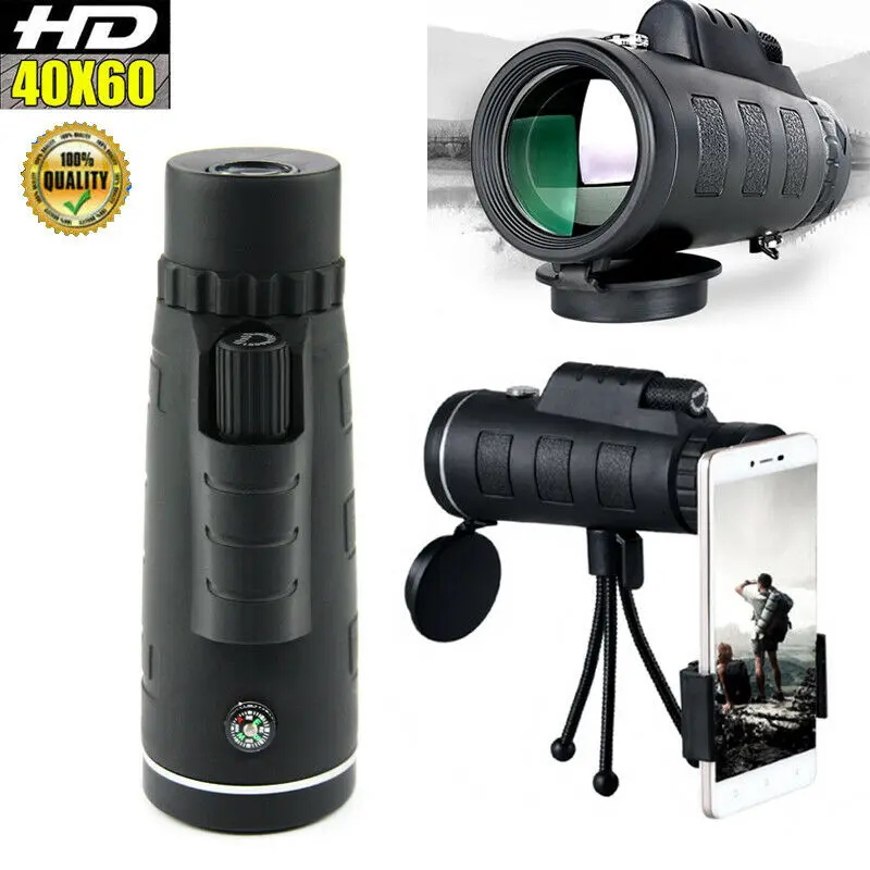 Портативный одноцилиндровый телескоп высокой четкости дорожный прицел 40X60 зум