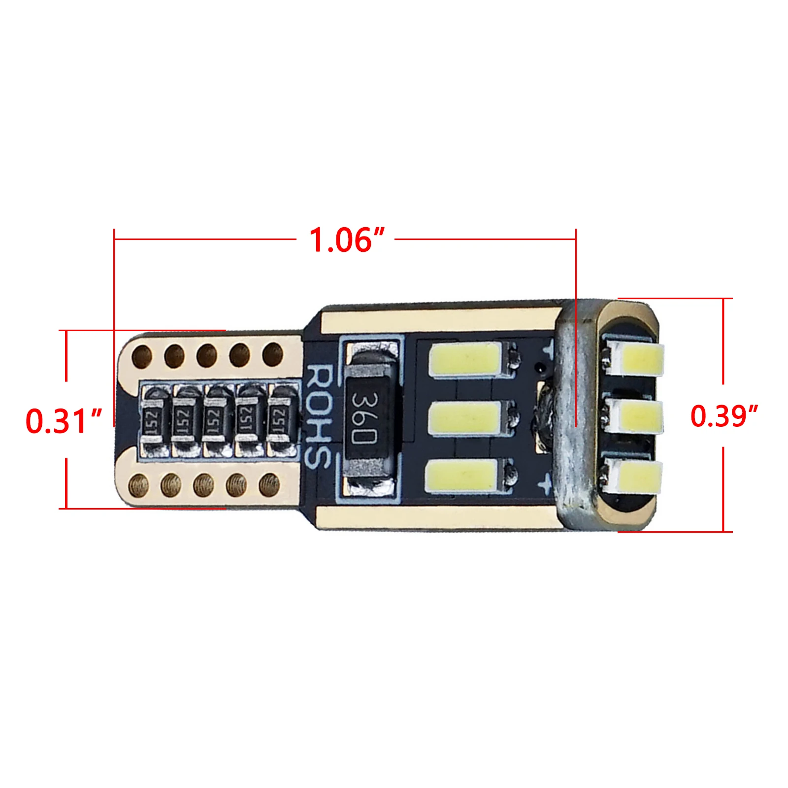 ANGRONG 2x T10 W5W 501 лампы 9 SMD светодиодный ошибок номерной знак внутренней стороны