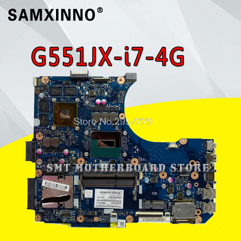 

G551JX для For Asus G551J G551JX G551JW G551JM G551JK материнская плата с i7 GTX 950M / 4GB Материнская плата 100% протестирована