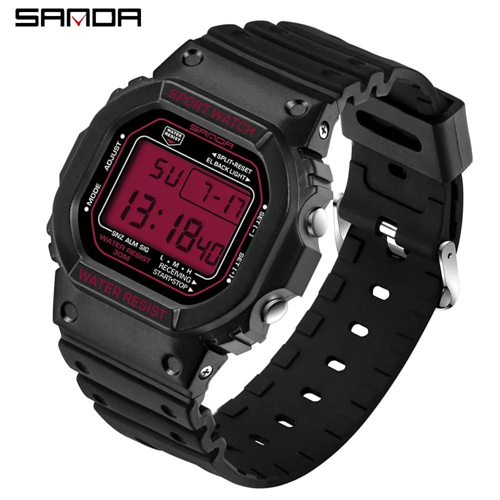 SANDA G стильные спортивные часы для мужчин и женщин парные водонепроницаемые